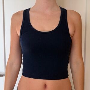 F21 Cropped Navy Blue Halter Fits XS/S